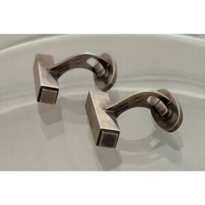 Vintage Georg Jensen Sterling Mid Century Modern Geometric Cufflinks #95